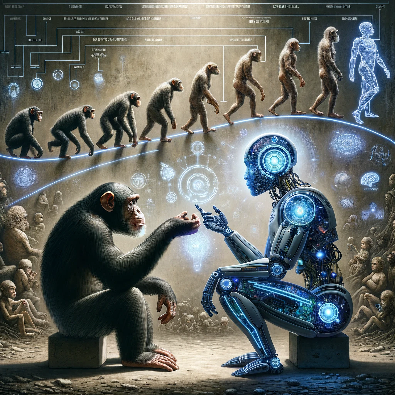 ai generated, evolution, robot